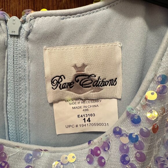 Size 14 Rare Editions girl's sequin dress - Picture 3 of 6